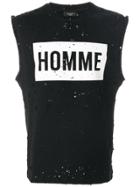 Not Guilty Homme Distressed Vest - Black