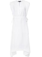 Derek Lam Drawstring Dress, Women's, Size: 42, White, Cotton/spandex/elastane