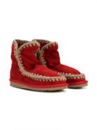 Mou Kids Teen Summer Eskimo Boots - Red
