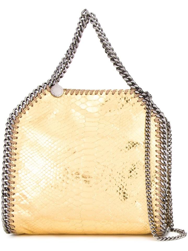 Stella Mccartney Mini 'falabella' Tote, Women's, Grey, Polyamide/polyester