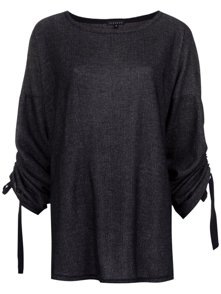 Alcaçuz Cabare Gathered Trimmed Blouse - Black