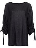 Alcaçuz Cabare Gathered Trimmed Blouse - Black