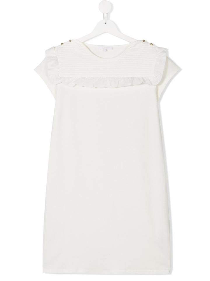 Chloé Kids Ruffle T-shirt Dress - White