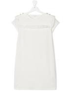 Chloé Kids Ruffle T-shirt Dress - White