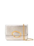 Oscar De La Renta Logo Plaque Clutch - Gold