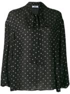 Msgm Glitter Dotted Blouse - Black