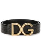 Dolce & Gabbana Dg Logo Belt - 8g929 Nero/oro Vintage