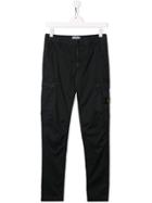 Stone Island Junior Slim Fit Cargo Trousers - Blue