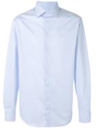 Giorgio Armani - Grid Print Shirt - Men - Cotton - 39, Blue, Cotton