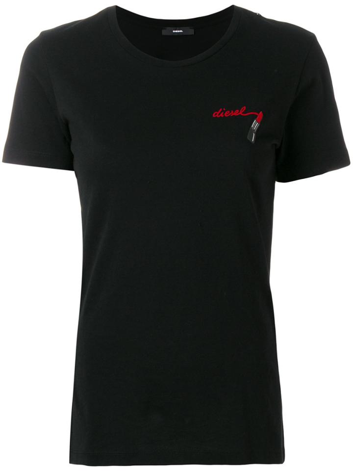 Diesel Lipstick-print T-shirt - Black