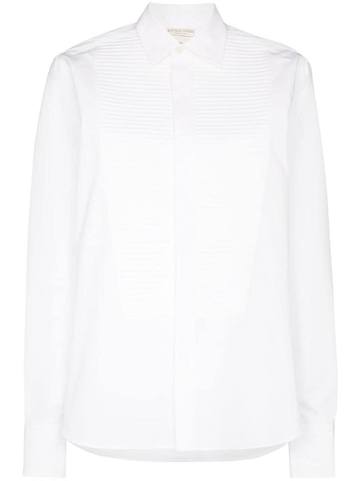 Bottega Veneta Pleated-bib Shirt - White