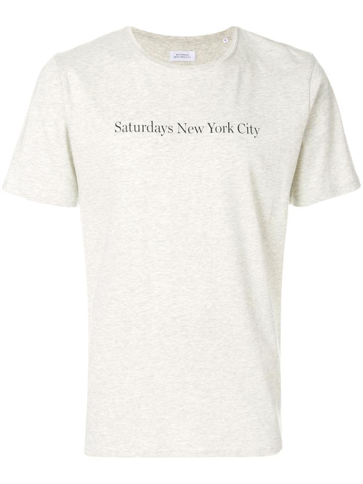 Saturdays Nyc Logo Patch T-shirt - Grey