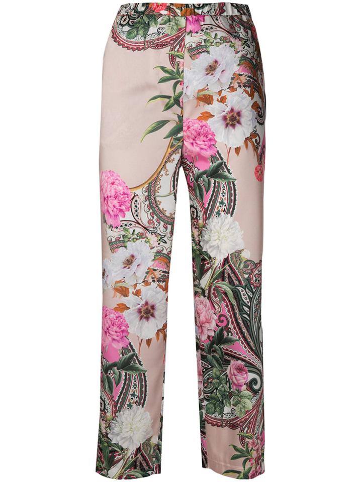 Blugirl Floral Paisley Print Cropped Trousers - Multicolour