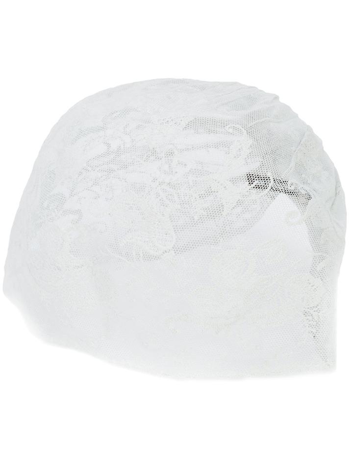 Ann Demeulemeester Gathered Lace Hat - Green
