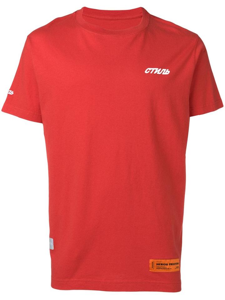 Heron Preston Logo Print T-shirt - Red