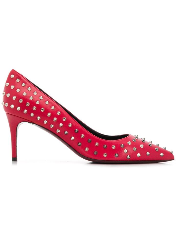 Deimille Studded Pumps - Red