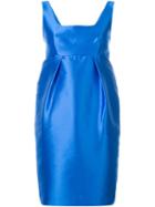 P.a.r.o.s.h. Square Neck Dress, Women's, Size: Large, Blue, Polyester/silk/acetate/viscose