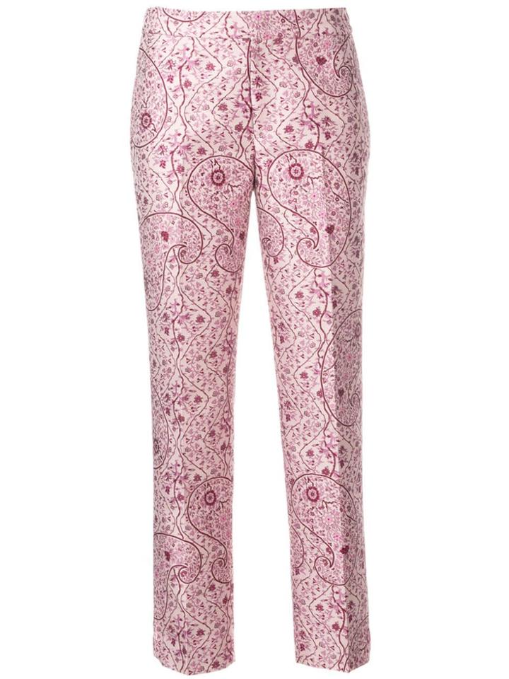 Giambattista Valli Floral Jacquard Trousers - Pink