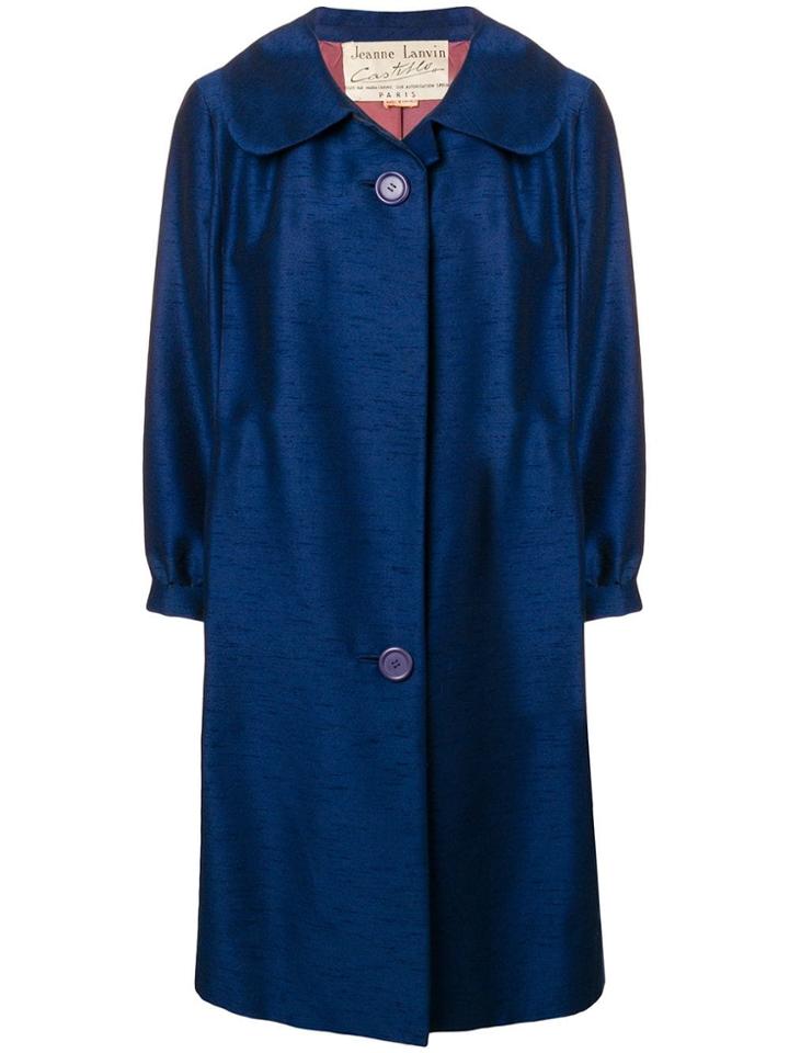 Lanvin Vintage 1959 Loose Midi Coat - Blue