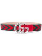 Gucci Kids Gg Logo Belt, Boy's, Size: 60 Cm, Red
