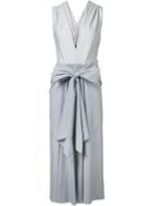 Tome 'thin Stripe Bow Front' Dress, Women's, Size: 2, White, Cotton
