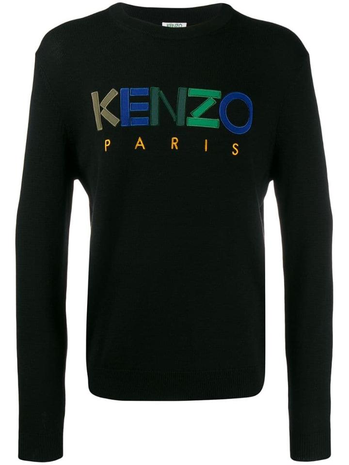 Kenzo Logo Embroidered Sweater - Black