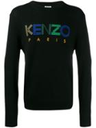 Kenzo Logo Embroidered Sweater - Black