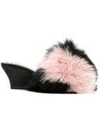 Tu Es Mon Trésor Colour-block Heel Mules - Black