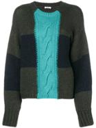 P.a.r.o.s.h. Two-tone Knit Jumper - Green