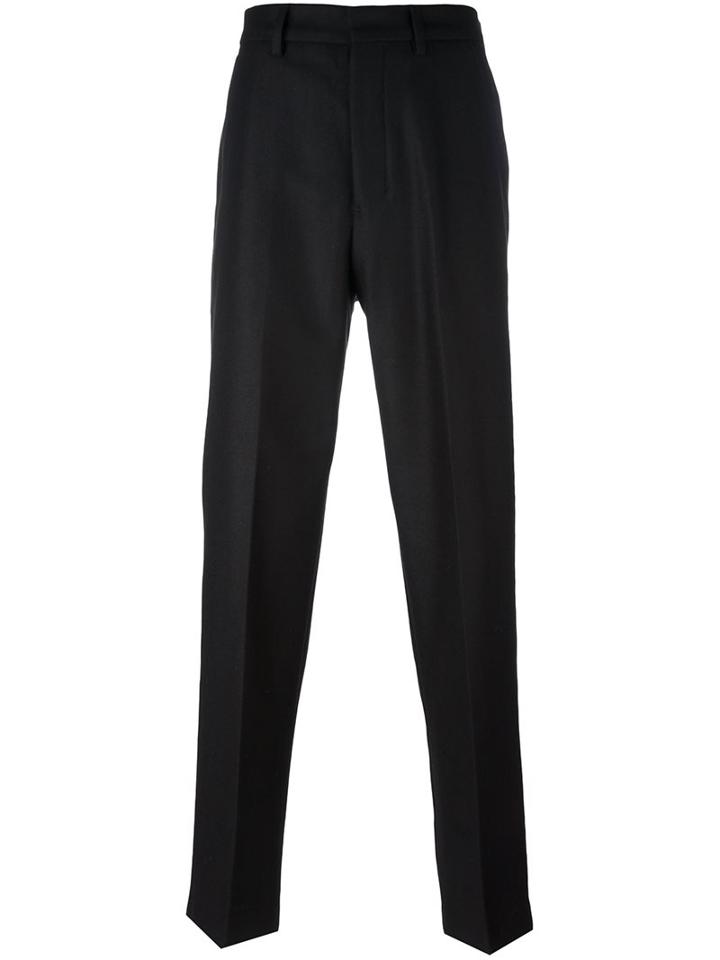 Ami Alexandre Mattiussi Wide Leg Trousers, Men's, Size: 44, Black, Polyamide/polyester/wool