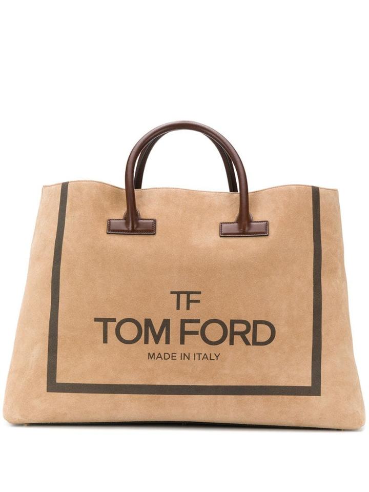 Tom Ford Oversized Logo Tote - Neutrals
