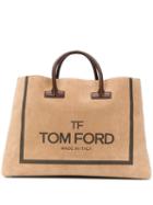 Tom Ford Oversized Logo Tote - Neutrals