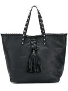Red Valentino Studded Tassel Tote - Black