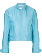 Marine Serre Moire Bomber Jacket - Blue
