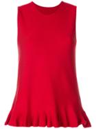 Sottomettimi Frilled Hem Top - Red