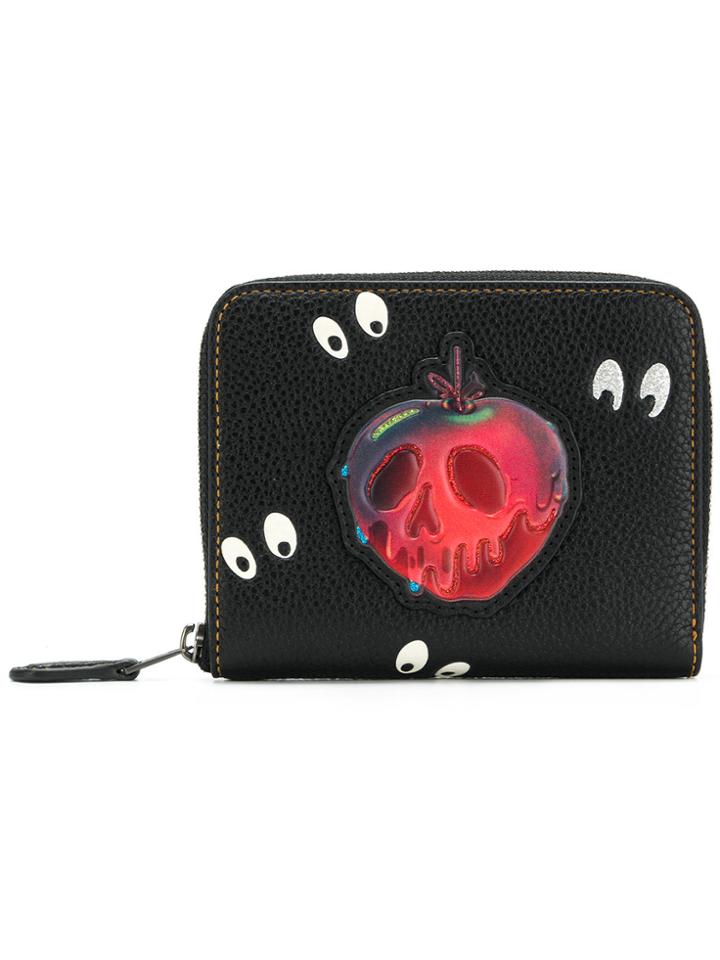 Coach Top Zip Snow White Wallet - Black