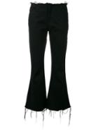 Marques'almeida - Cropped Flared Jeans - Women - Cotton - 8, Black, Cotton