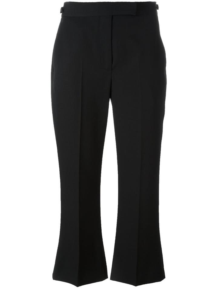 Alexander Mcqueen Cropped Trousers, Women's, Size: 40, Black, Virgin Wool