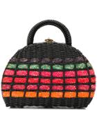 Katheleys Vintage 1960's Italian Basket Bag - Black