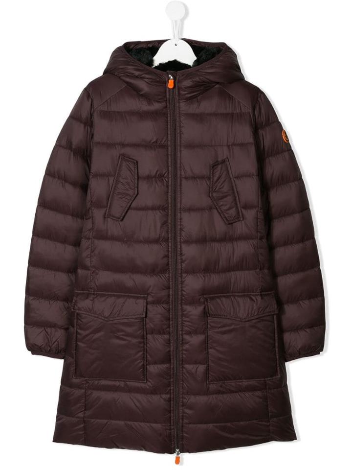 Save The Duck Kids Teen Padded Parka - Pink