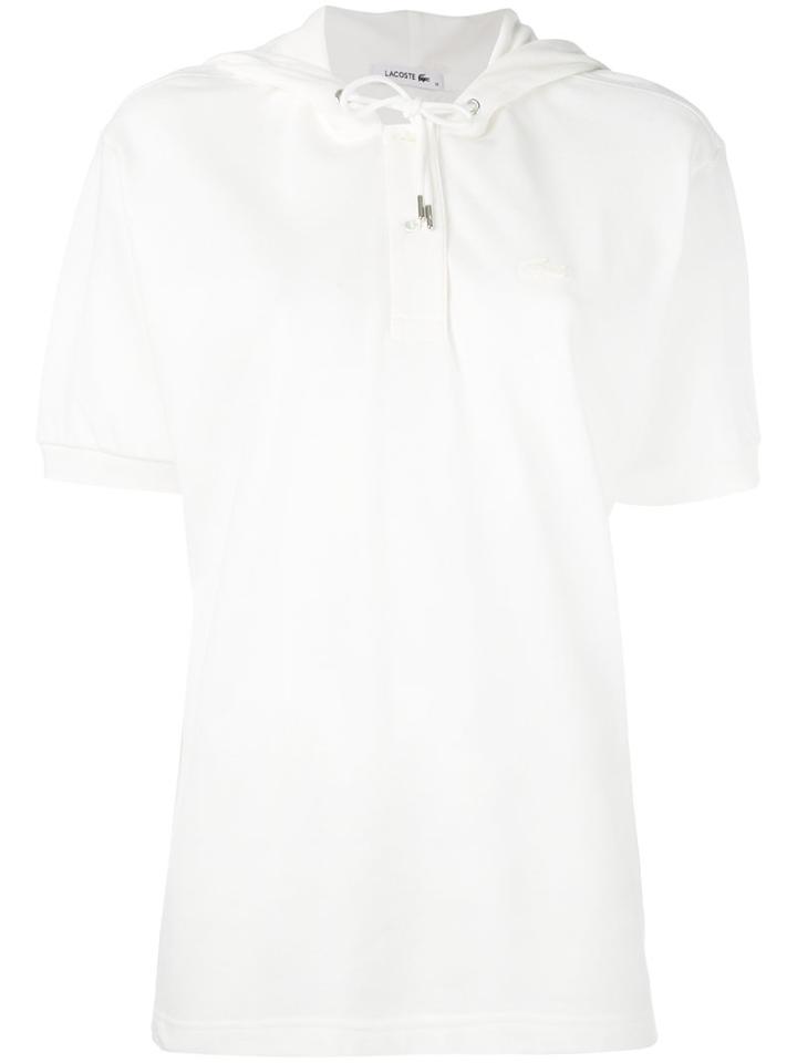 Lacoste - Polo Hoodie - Women - Cotton - 36, White, Cotton