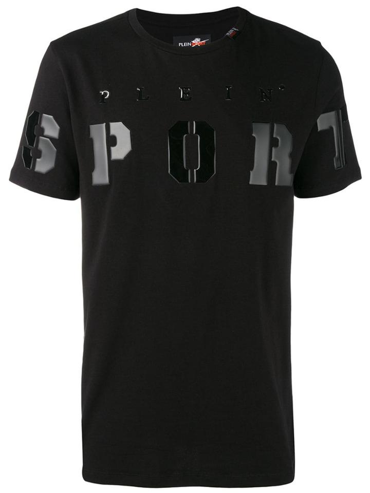 Plein Sport Patent Logo Plaque T-shirt - Black