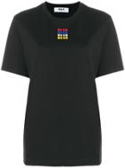 Msgm Oversize Branded T-shirt - Black