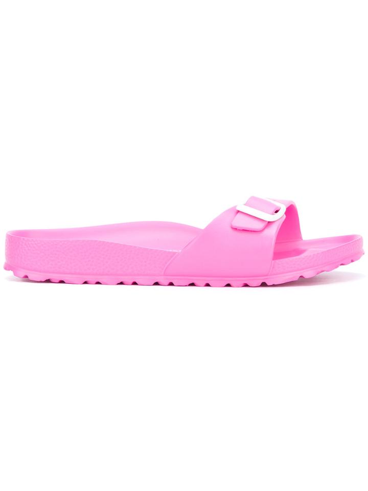 Birkenstock Buckle Slider Sandals - Pink & Purple