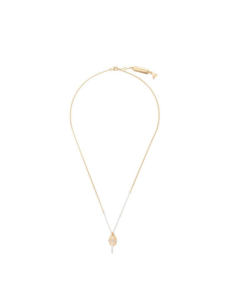 Coup De Coeur Cross And Disc Necklace - Gold