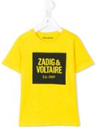 Zadig & Voltaire Kids Logo Print T-shirt, Boy's, Size: 8 Yrs, Yellow/orange