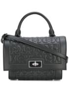Givenchy Mini Shark Shoulder Bag, Women's, Black, Calf Leather