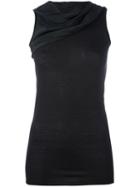 Rick Owens Lilies - Draped Sleeveless Top - Women - Cotton/polyamide/viscose - 38, Women's, Black, Cotton/polyamide/viscose