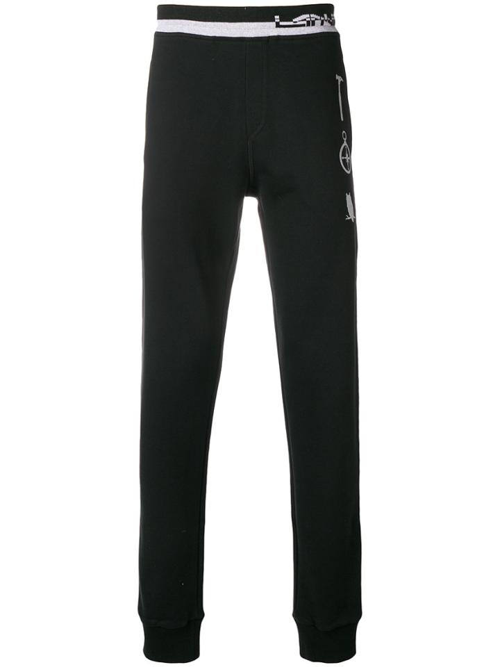 Lanvin Striped Waistband Joggers - Black