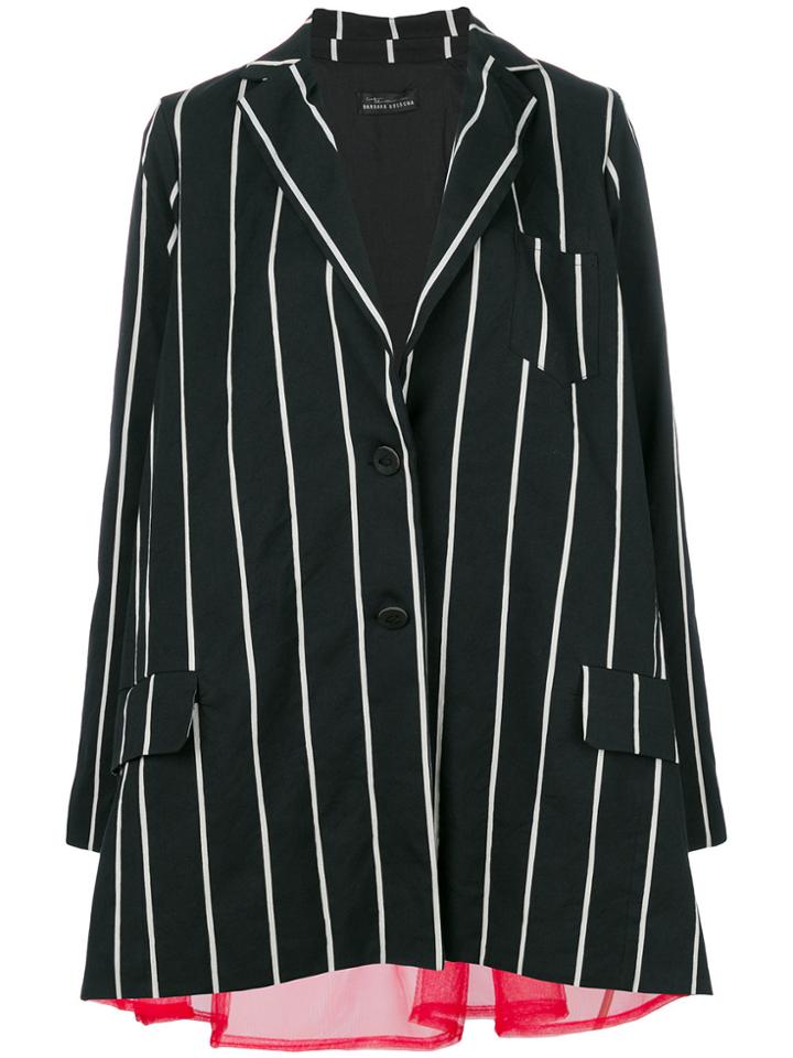 Barbara Bologna Striped Oversized Blazer - Black